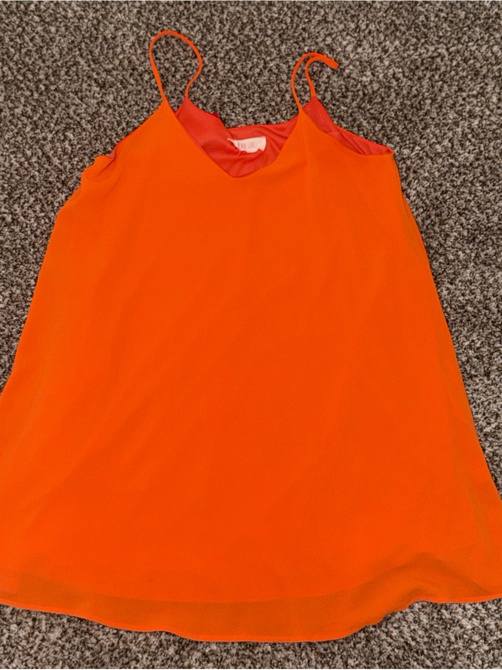 Peach Love California Bright Orange V-Neck Slip Cami